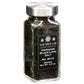 A glass spice jar filled with black lava salt, featuring a silver metal lid and a black label with white text that reads 'THE SPICE LAB HAWAIIAN BLACK LAVA SALT'.