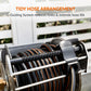Heavy-duty wall-mounted stainless steel garden hose reel with tidy hose arrangement and text about G-Guiding System to reduce kinks and extend hose life.