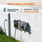 Heavy-duty wall-mounted stainless steel installed on home exterior with Hose Reel with National Forest Foundation partnership noted.