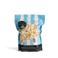 Bag of City Pop Kettle popcorn with blue and white striped design on a white background