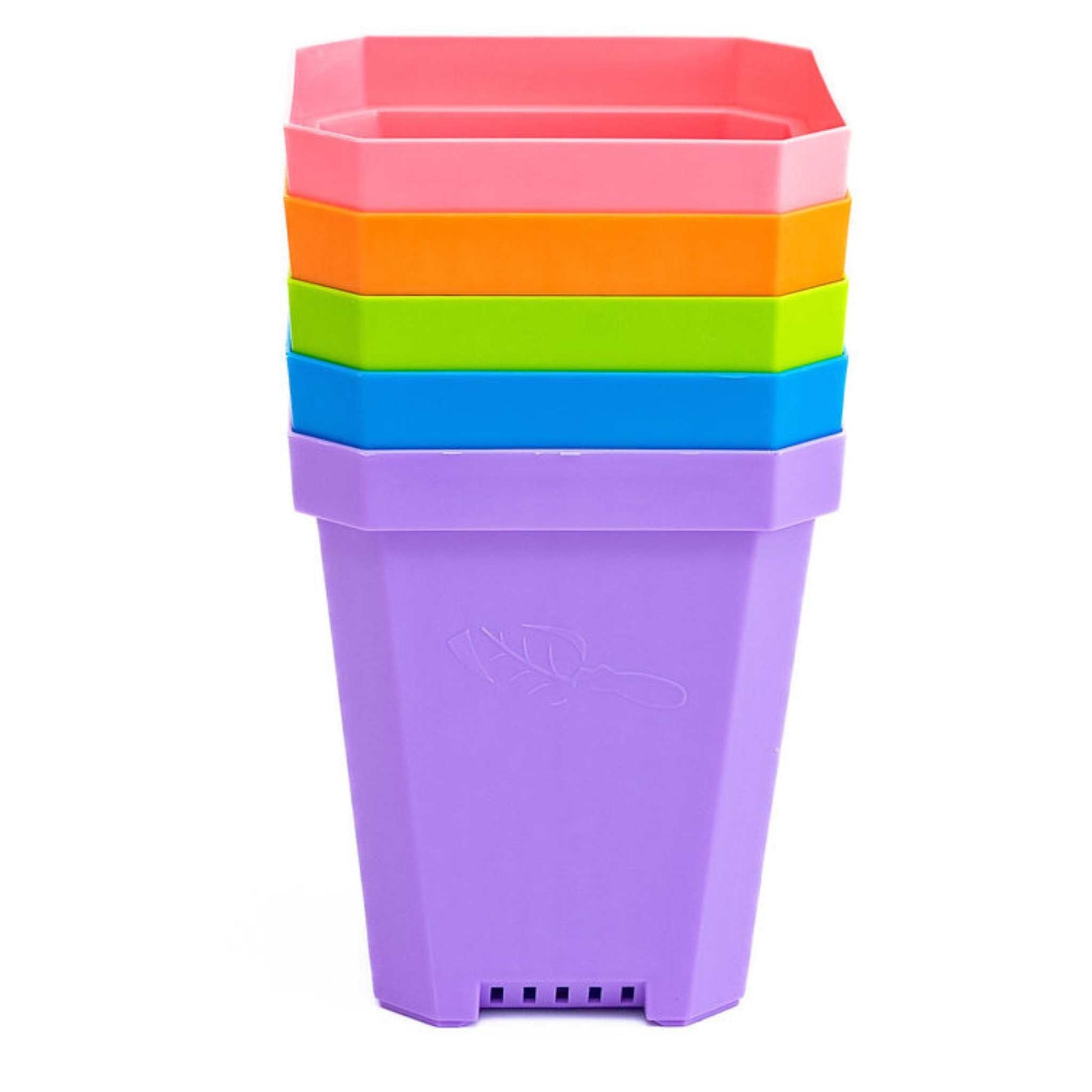disposable plant pots 5" Heavy Duty Nursery Pots Multicolor / 8 Pots