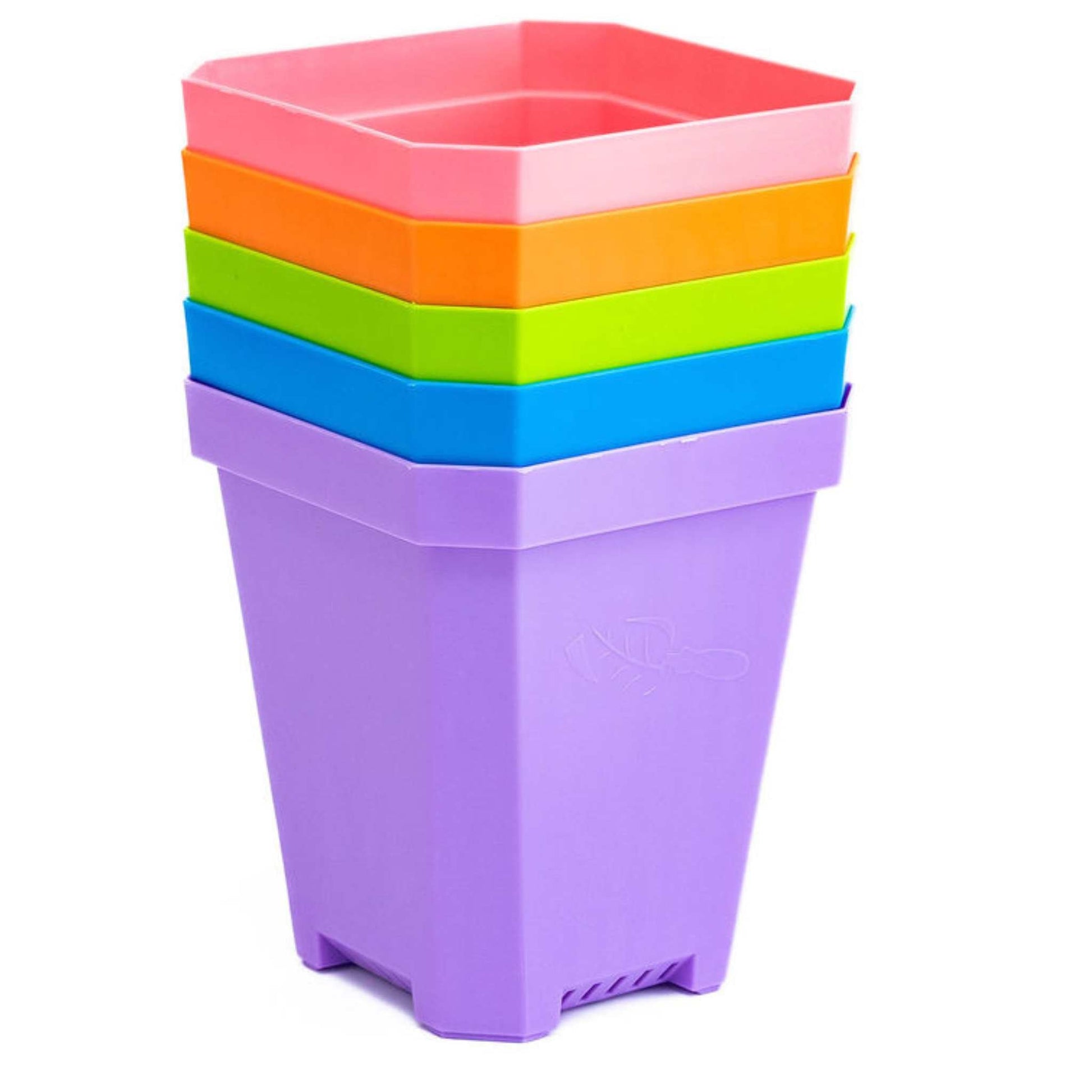 plastic plant pots for sale near me 5" Heavy Duty Nursery Pots Multicolor / 8 Pots