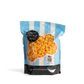 Bag of City Pop Pizza popcorn with blue and white striped design on a white background