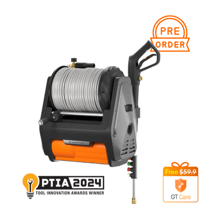 Retractable Electric Pressure Washer Pro with Auto-Rewind Hose, 3700 PSI