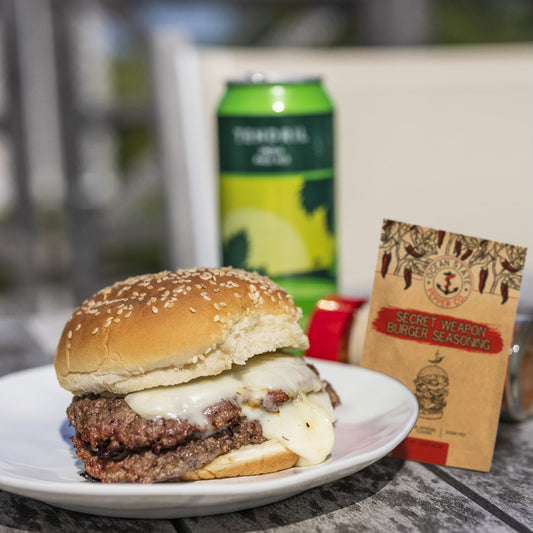Condimento para hamburguesas con arma secreta