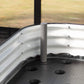 Self-Watering Wicking Floor system airflow tube installed inside a raised garden bed.
