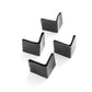 Set of black sleeve feet  on bed legs on a white background