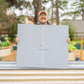 Person holding the top board soil partition of the Soil Saving Floor which goes into a 32 inch raised garden bed. 