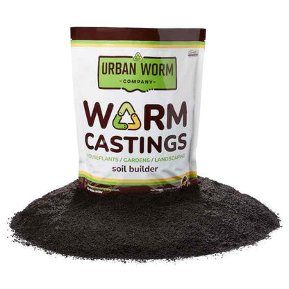 Bag of Urban Worm Company Worm Castings on a white background
