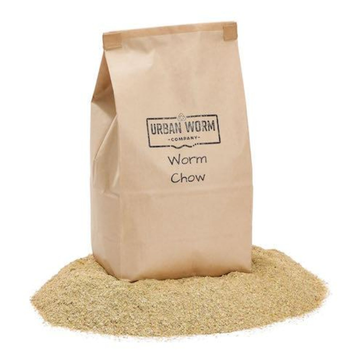 Bag of Urban Worm Company Worm Chow on a white background