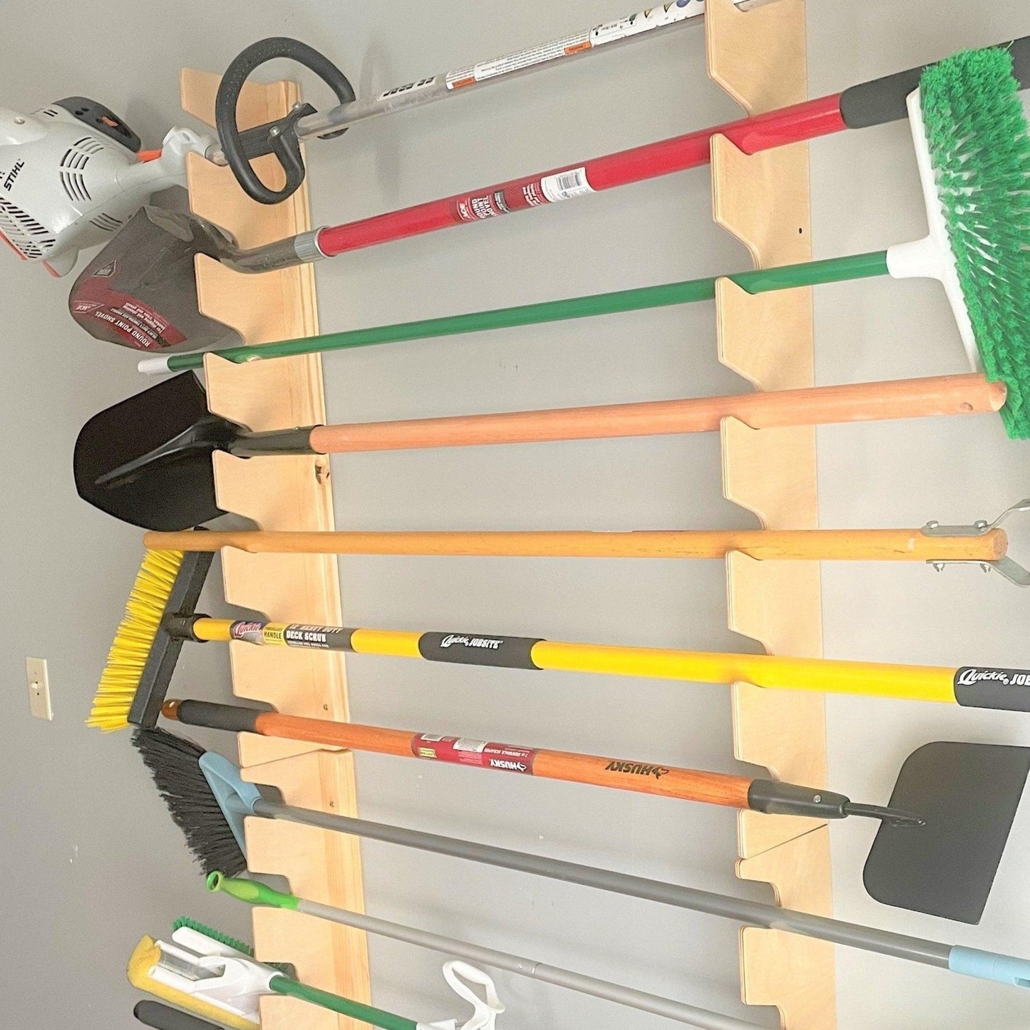 Garage Yard Tool Rack- Flush Mount