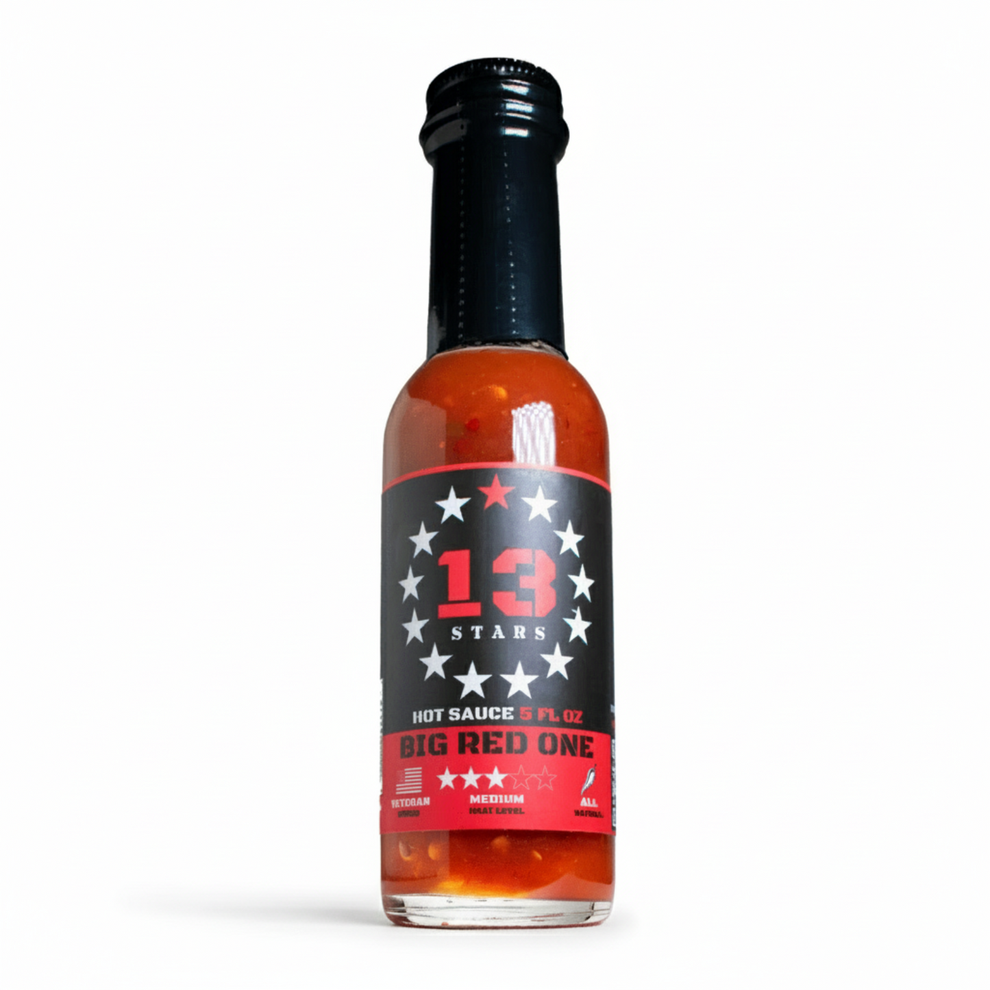 Big Red One Hot Sauce on white background