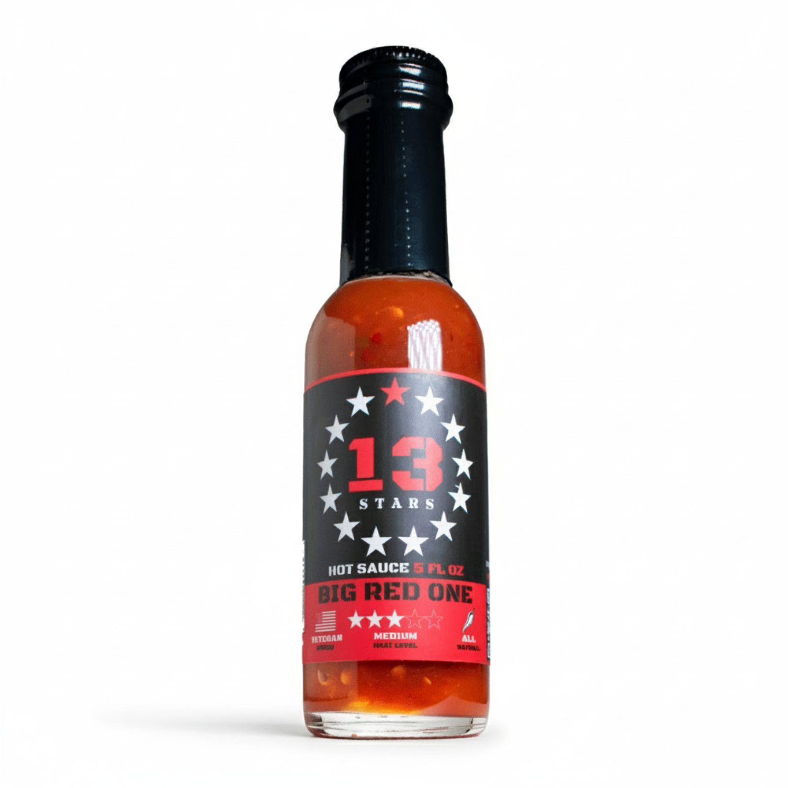 Big Red One Hot Sauce on white background