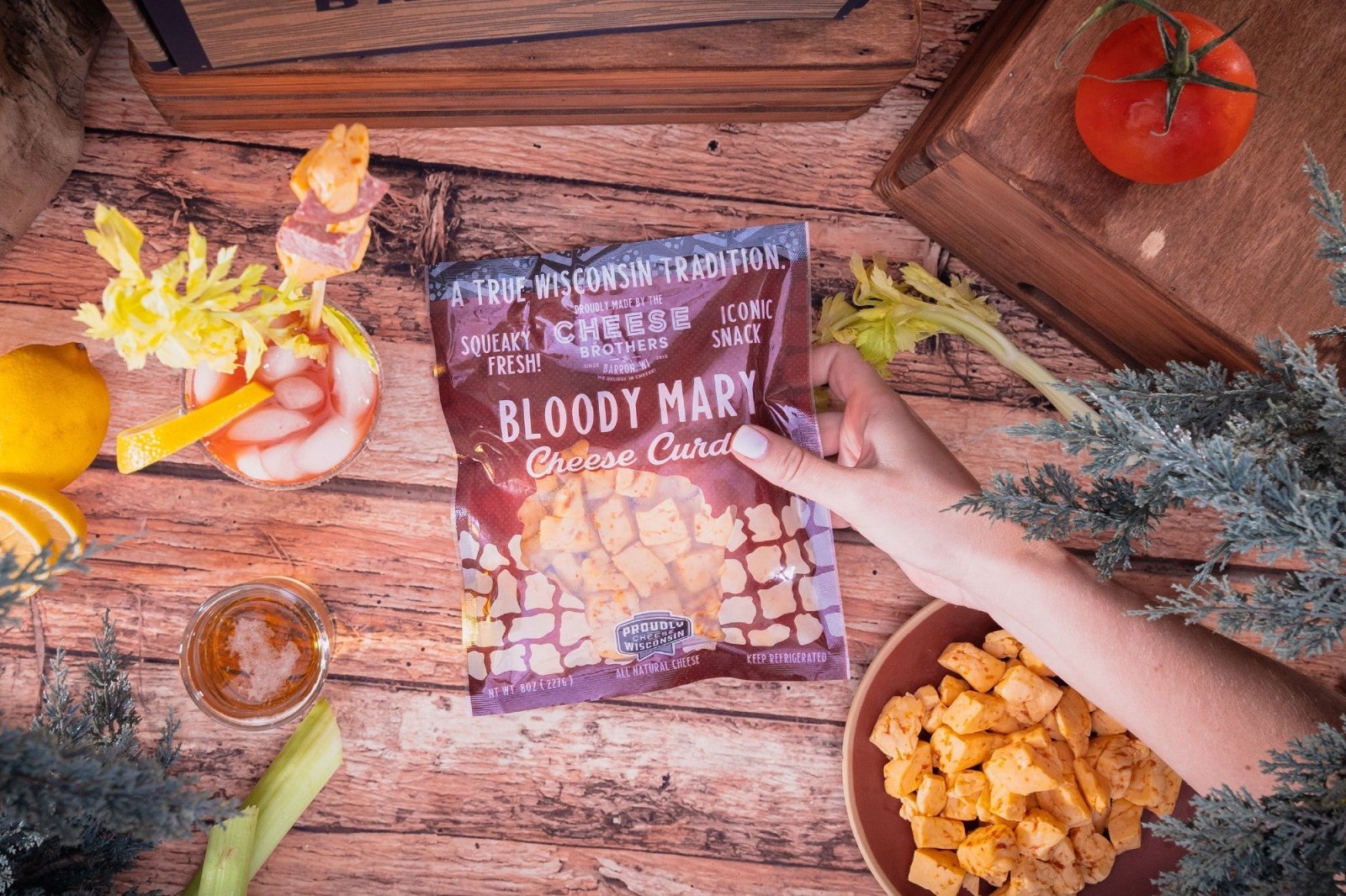 Bloody Mary Cheese Curds