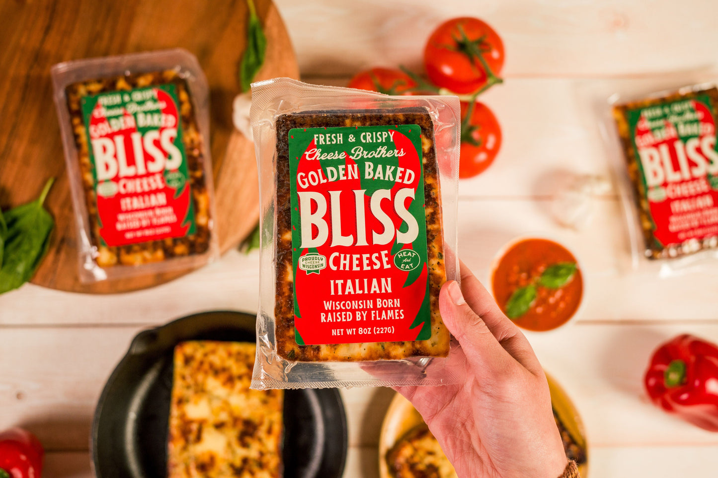 Queso italiano dorado horneado Bliss