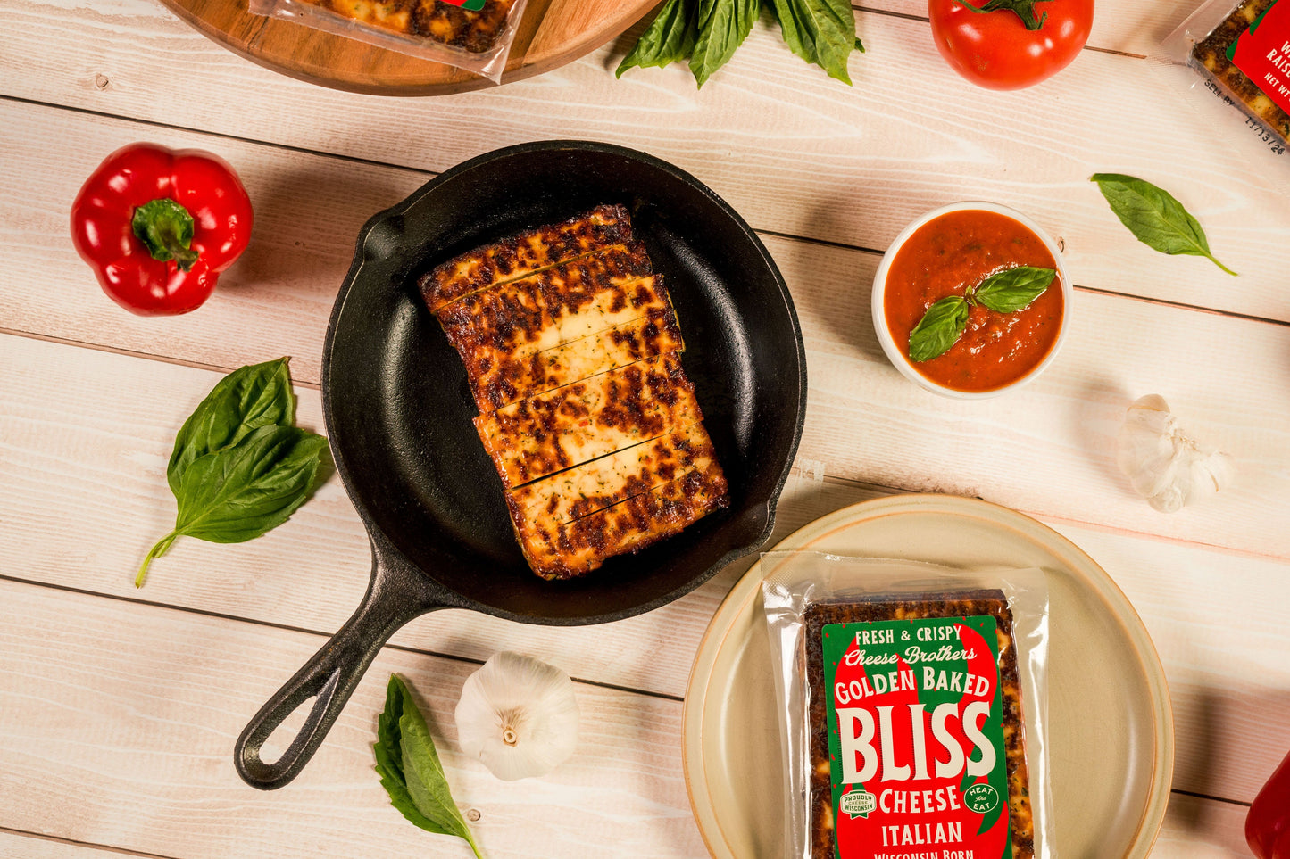 Queso italiano dorado horneado Bliss