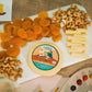 classic gouda cheese top view of charcuterie board