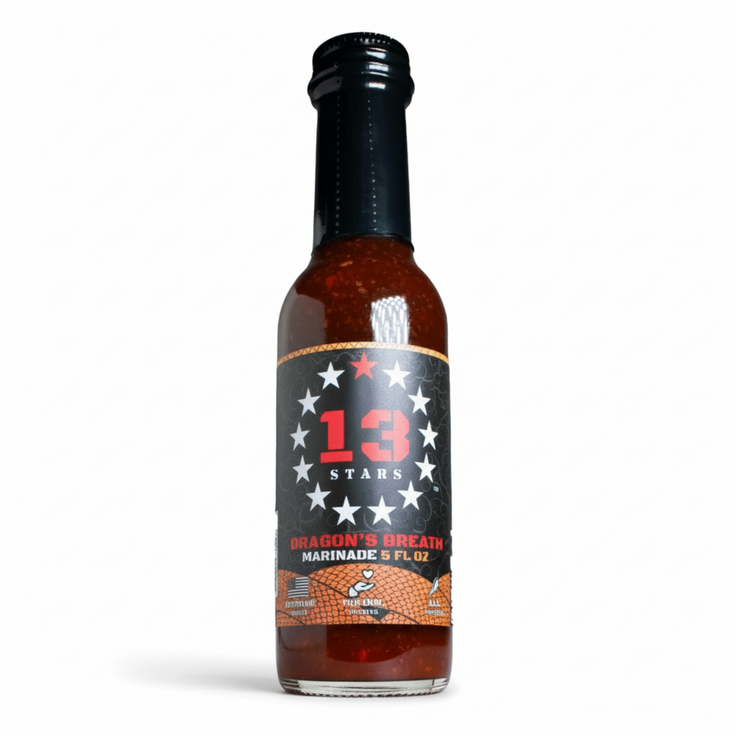 Dragon's Breath Marinade  Hot Sauce on white background