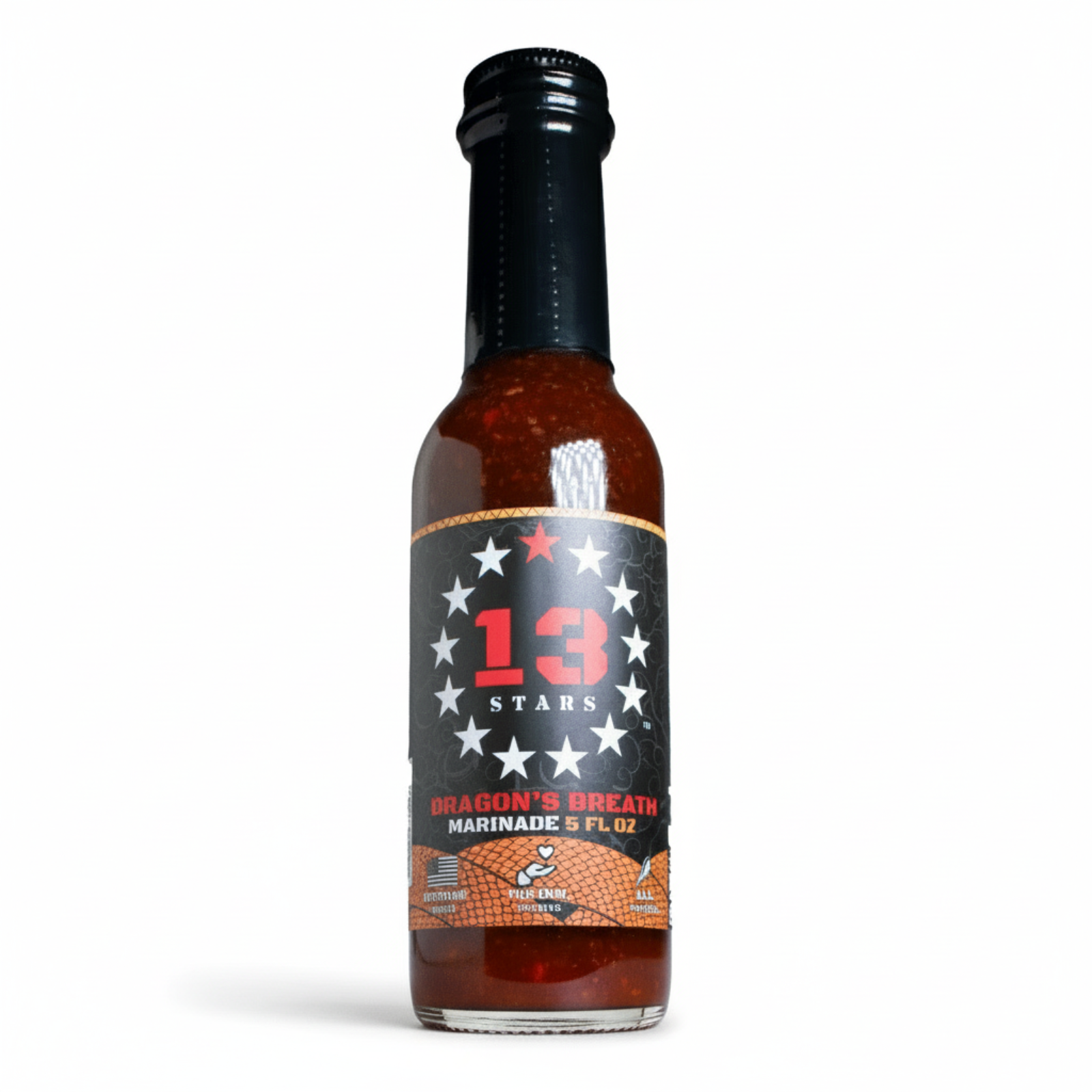 Dragon's Breath Marinade  Hot Sauce on white background