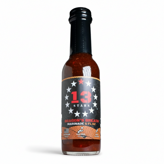 Dragon's Breath Marinade  Hot Sauce on white background