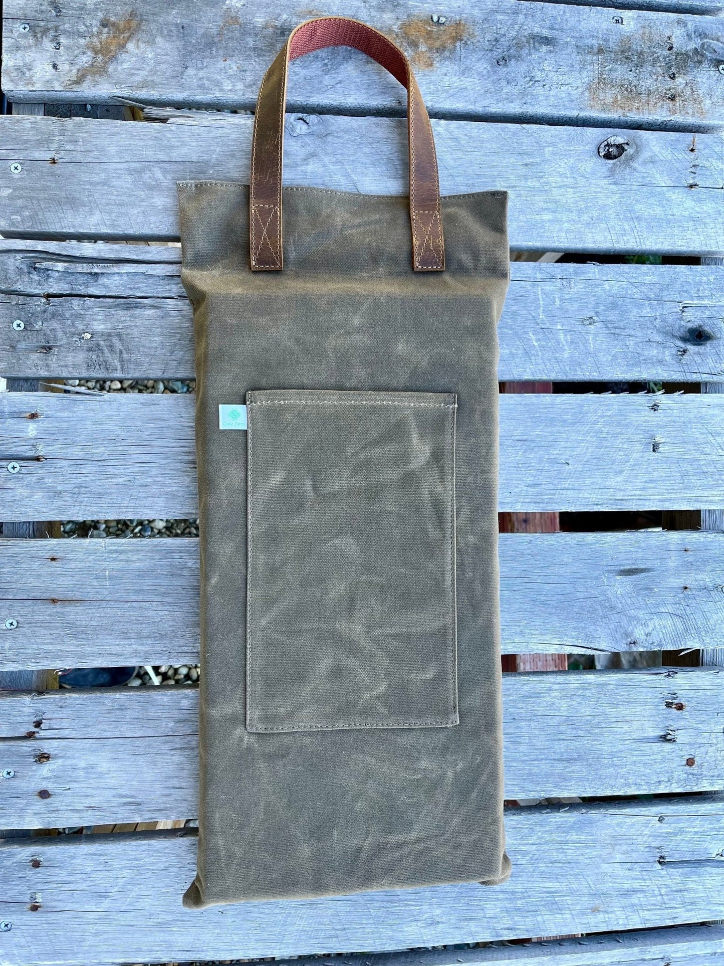 Garden Kneeler Pad - Waxed Canvas Garden Pad