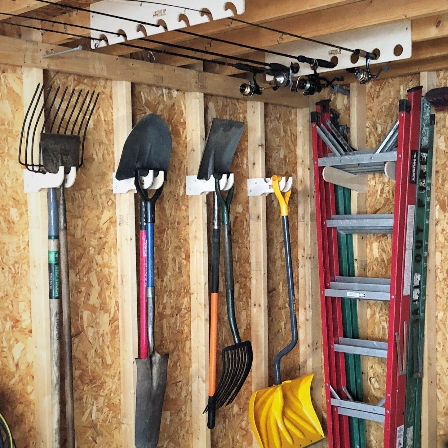 Garden Yard Tool Organizer,  Yard Tool Rack, Outdoor Shed Tool Organizer, Tool Rack, Shed Organizer, Yard Tool Storage Rack