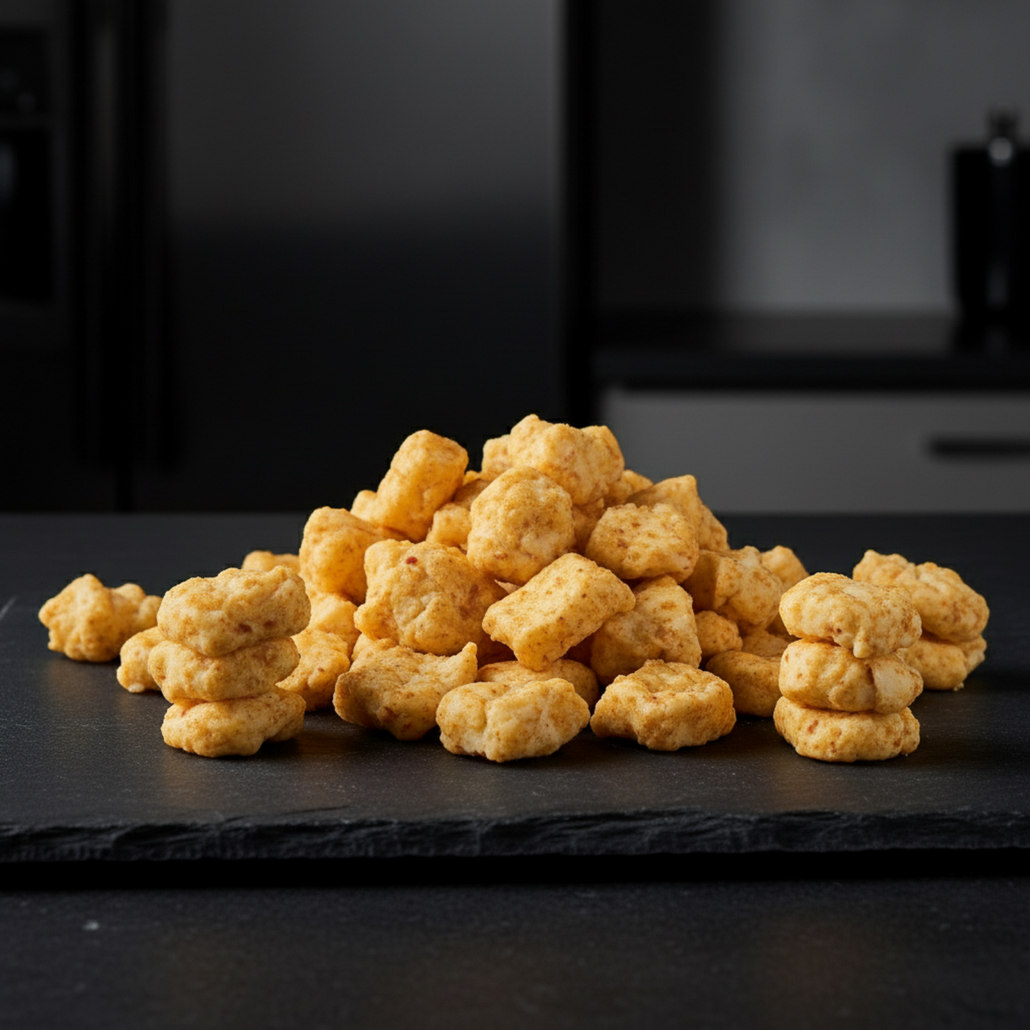 Pepper Joe's spicy Ghost Pepper Cheese Curds on slate