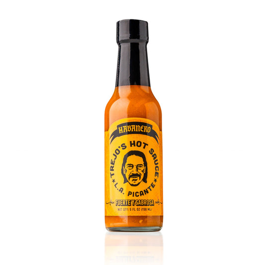Habanero Hot sauce bottle on white background