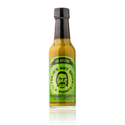 A bottle Jalapeño Hot Sauce Hot Sauce on white background