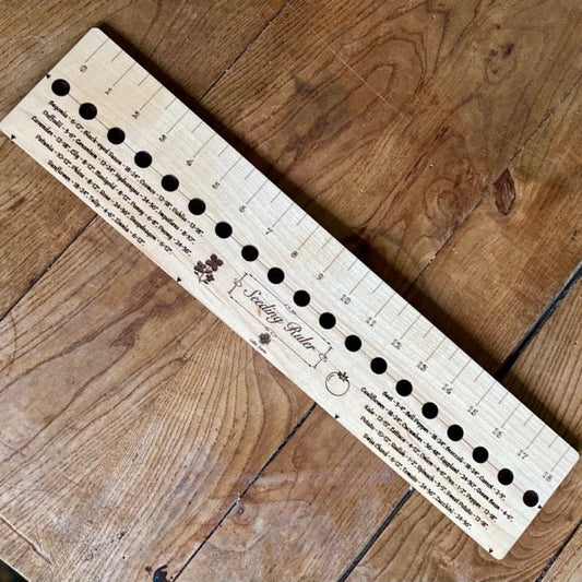 American Hardwood Seed and Bed Ruler - Made in US with American Lumber