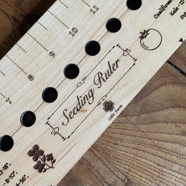 American Hardwood Seed and Bed Ruler - Made in US with American Lumber