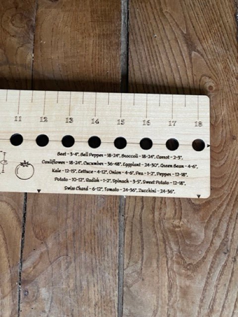 American Hardwood Seed and Bed Ruler - Made in US with American Lumber