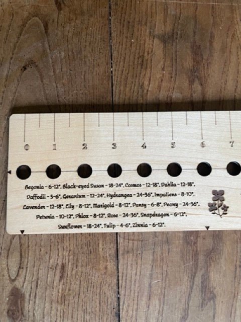 American Hardwood Seed and Bed Ruler - Made in US with American Lumber