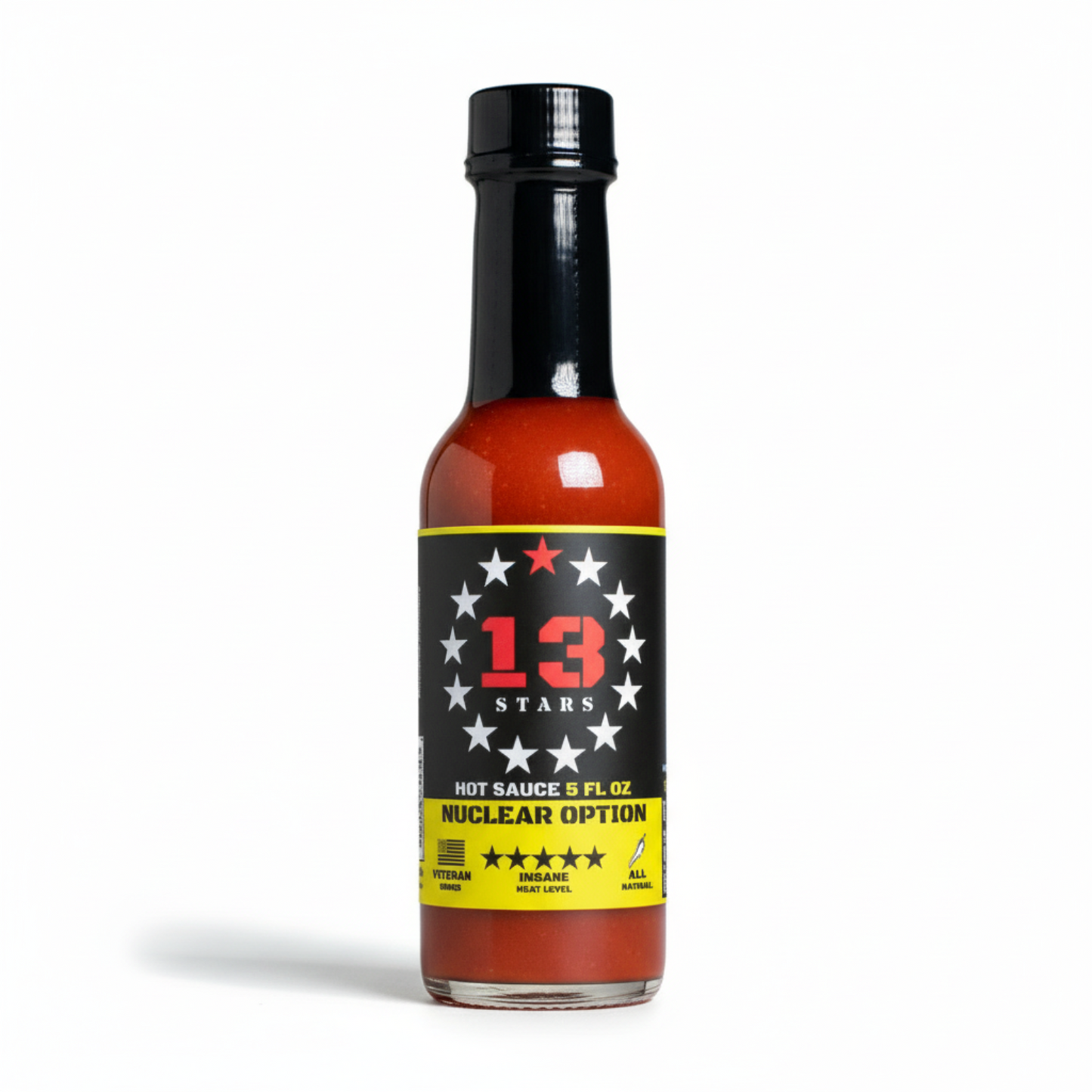 Nuclear Option Hot Sauce on white background