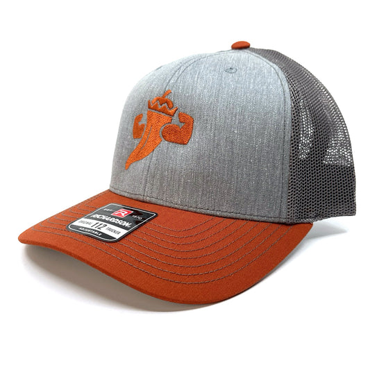 Powerful Pepper Hat:  Grey & Bronze