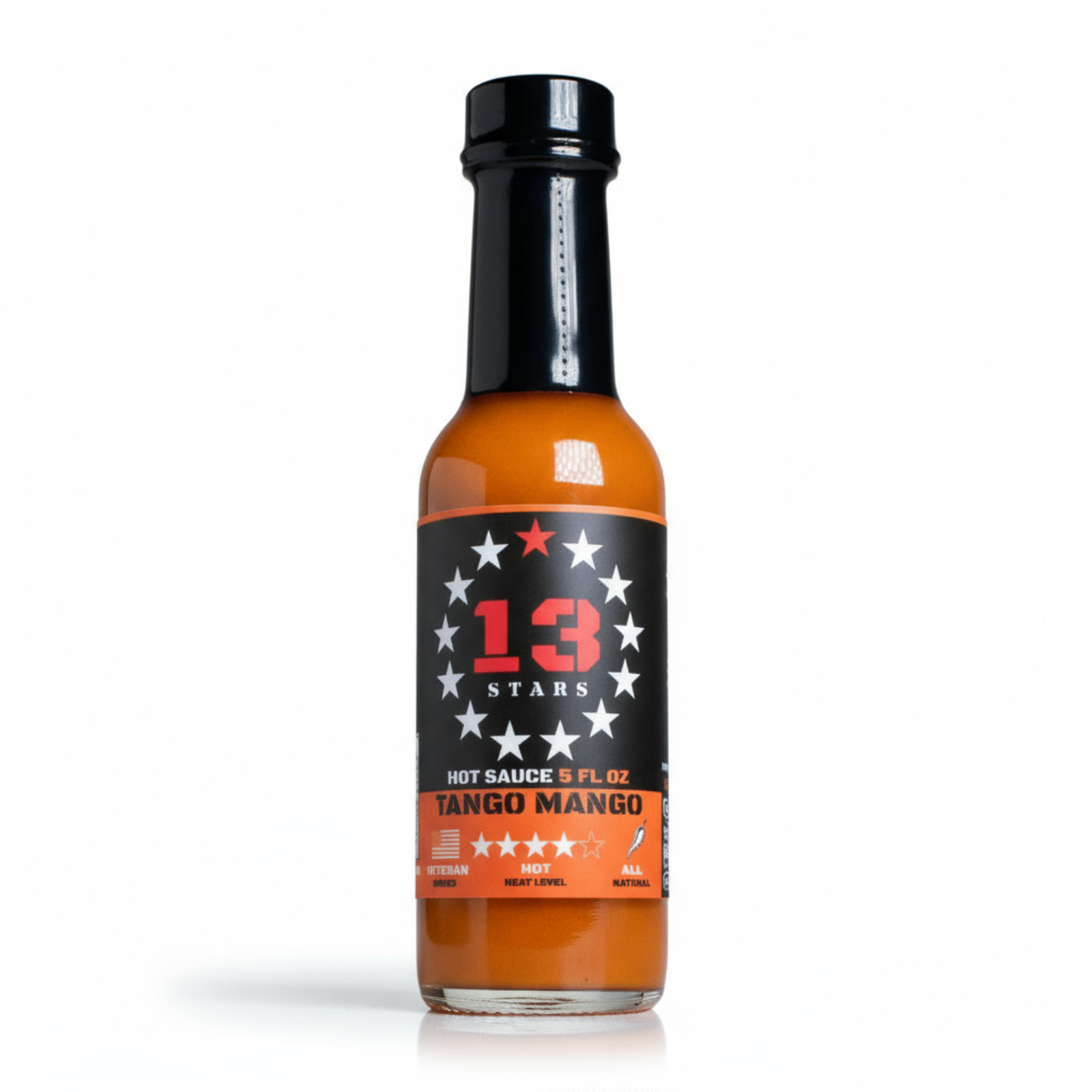 Tango Mango Hot Sauce on white background