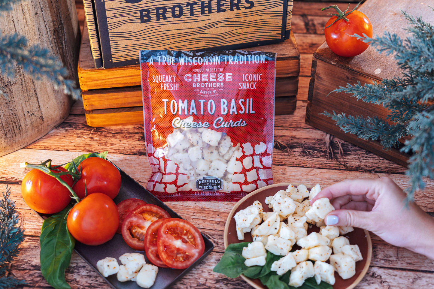 Tomato Basil Cheese Curds