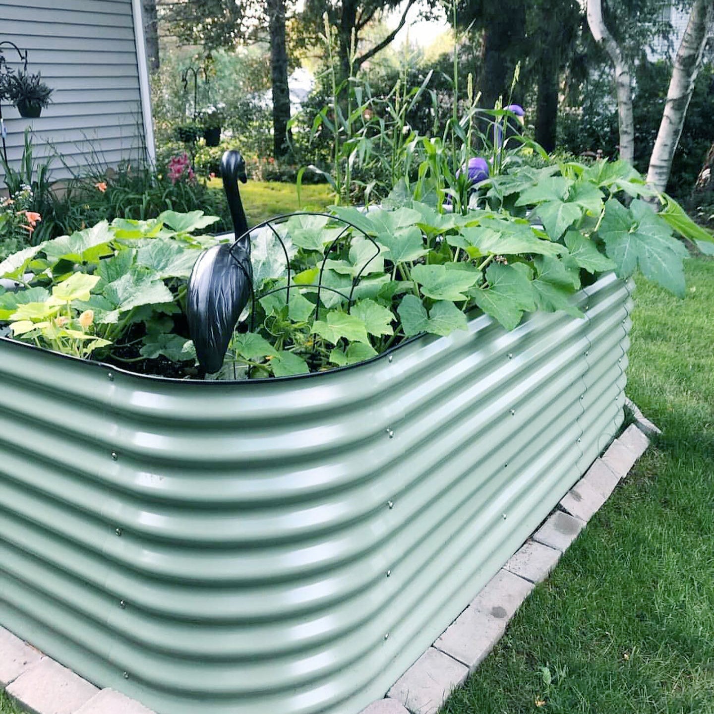 Kit de cama de jardín elevada de metal modular grande 9 en 1, extra alta, de 81 cm