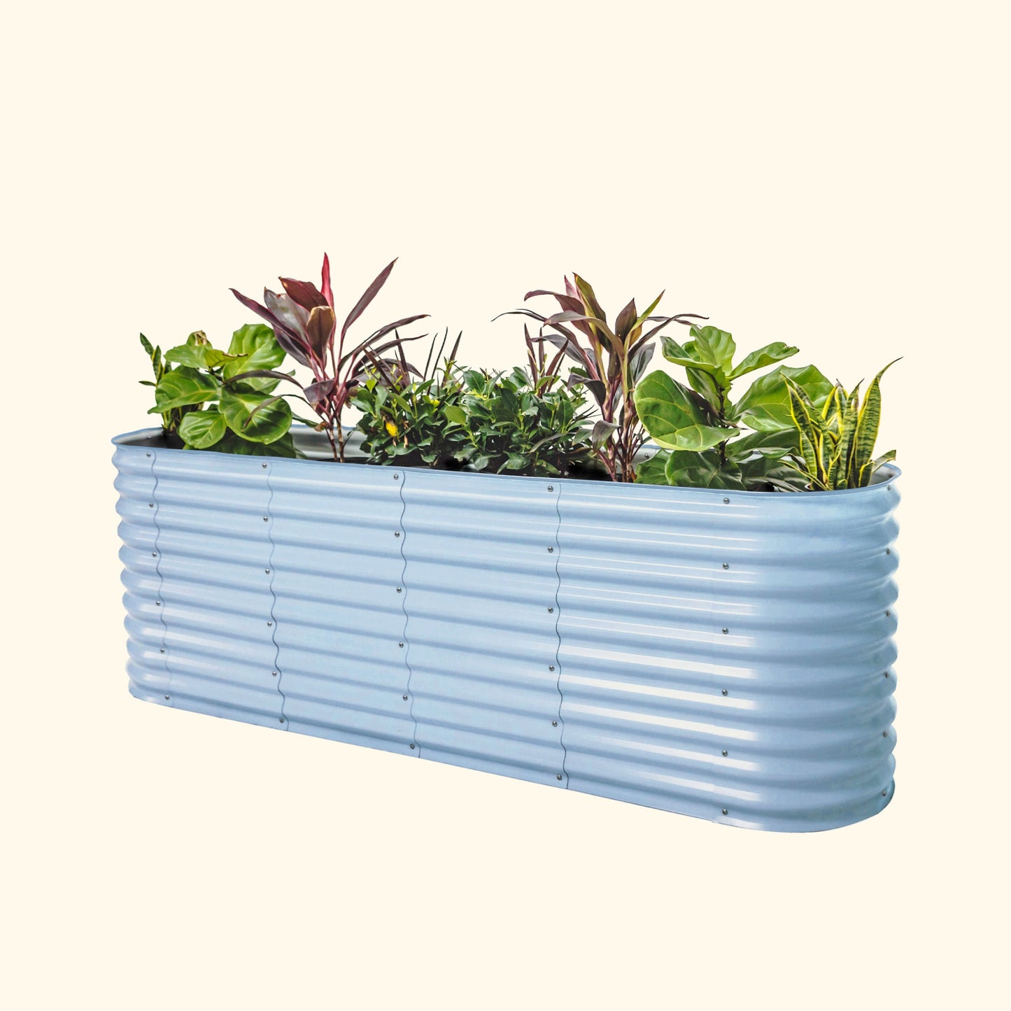Kit de cama de jardín elevada de metal modular grande 9 en 1, extra alta, de 81 cm