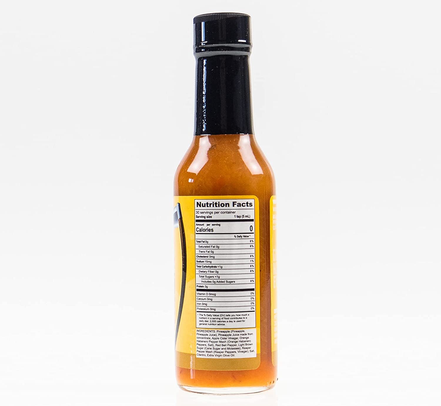 Pepper Joe's Pineapple Reaper Hot Sauce - sweet and spicy hot sauce nutrition facts