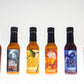 Pepper Joe's Superhot Hot Sauce Pack - six hot sauces lined up on white background