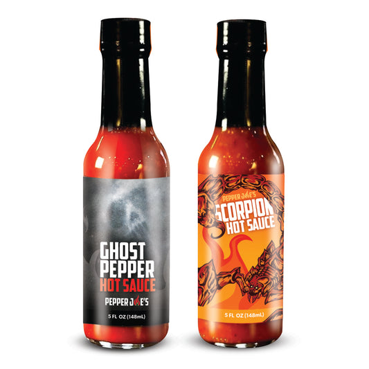 Pepper Joe's Ghost Pepper Hot Sauce and Trinidad Scorpion Hot Sauce collection