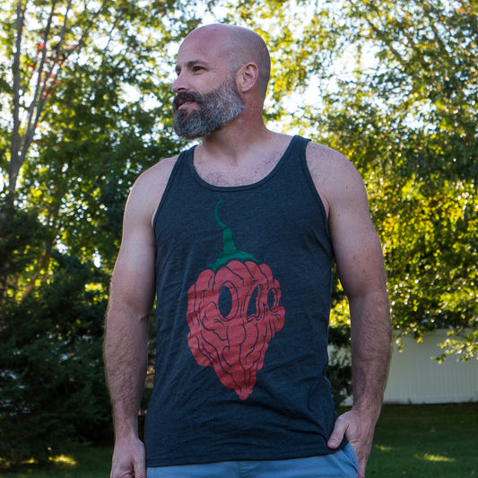 Pepper Joe's Ghoulish Ghost Pepper Tank Top - apparel