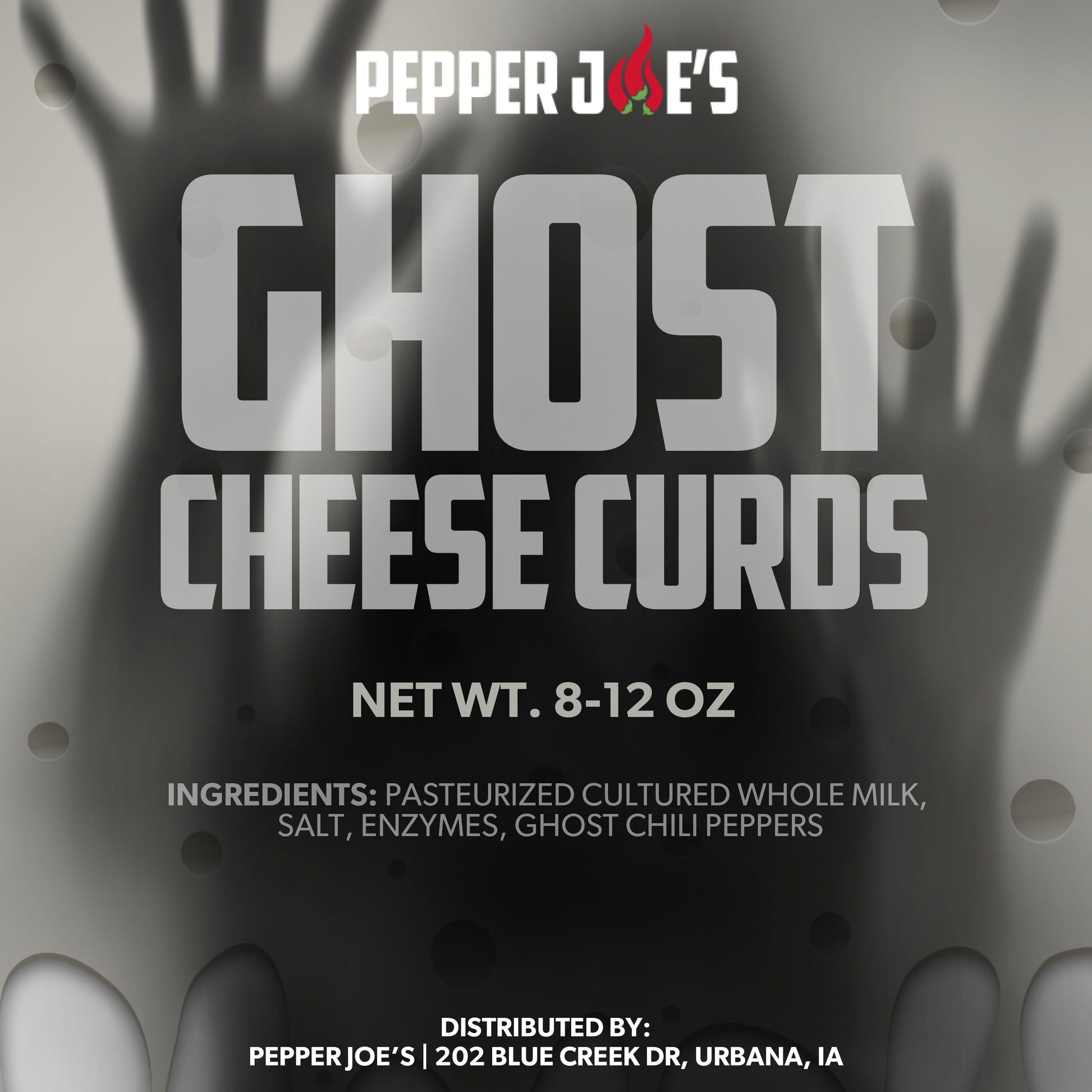 Pepper Joe's Ghost Pepper Cheese Curds - spicy cheese - spicy cheese curds packaging label