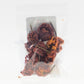 Pepper Joe's Trinidad Moruga Scorpion Dried Peppers - back of clear bag packaging with dried pods inside of bag