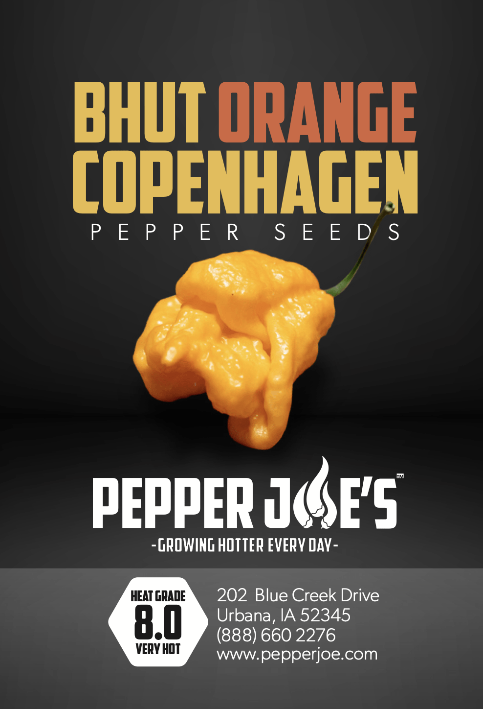Bhut Orange Copenhagen Seeds Superhot