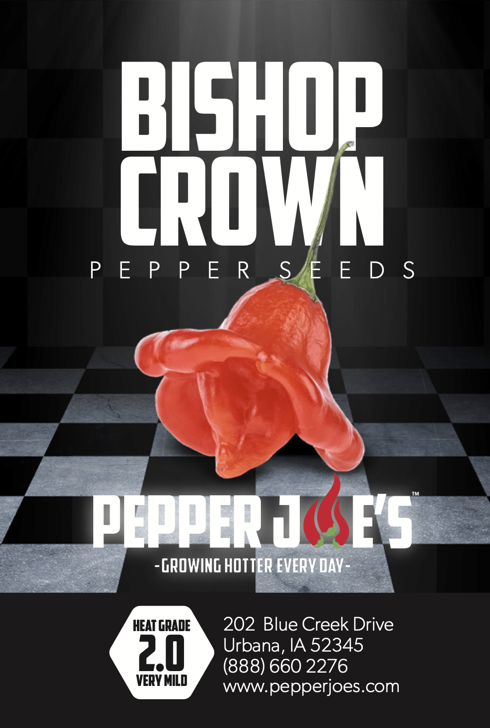 Pepper Joe's bishop crown pepper