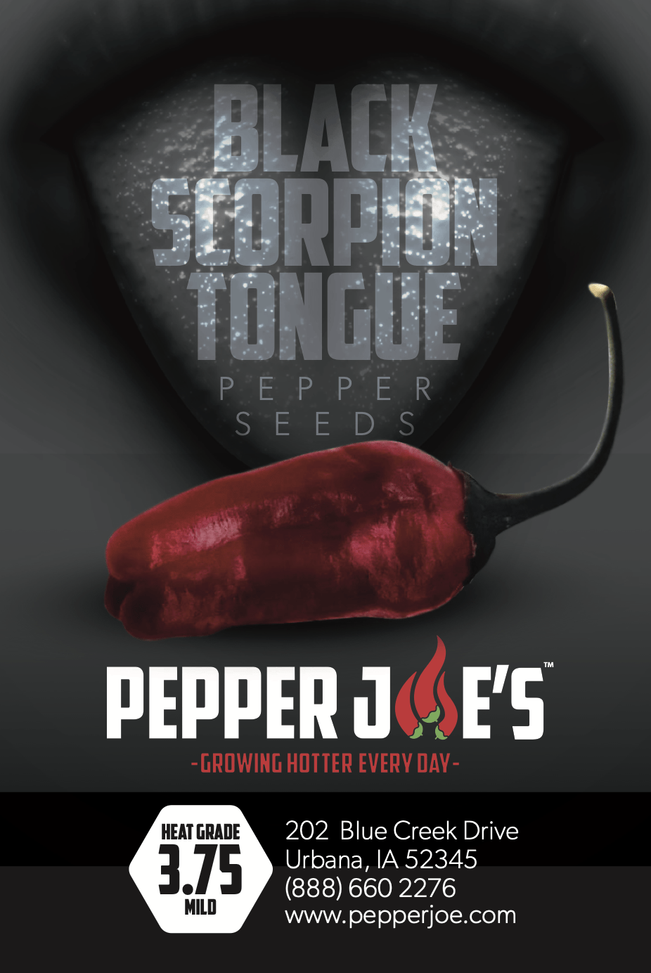 pepper joe's black scorpion tongue pepper
