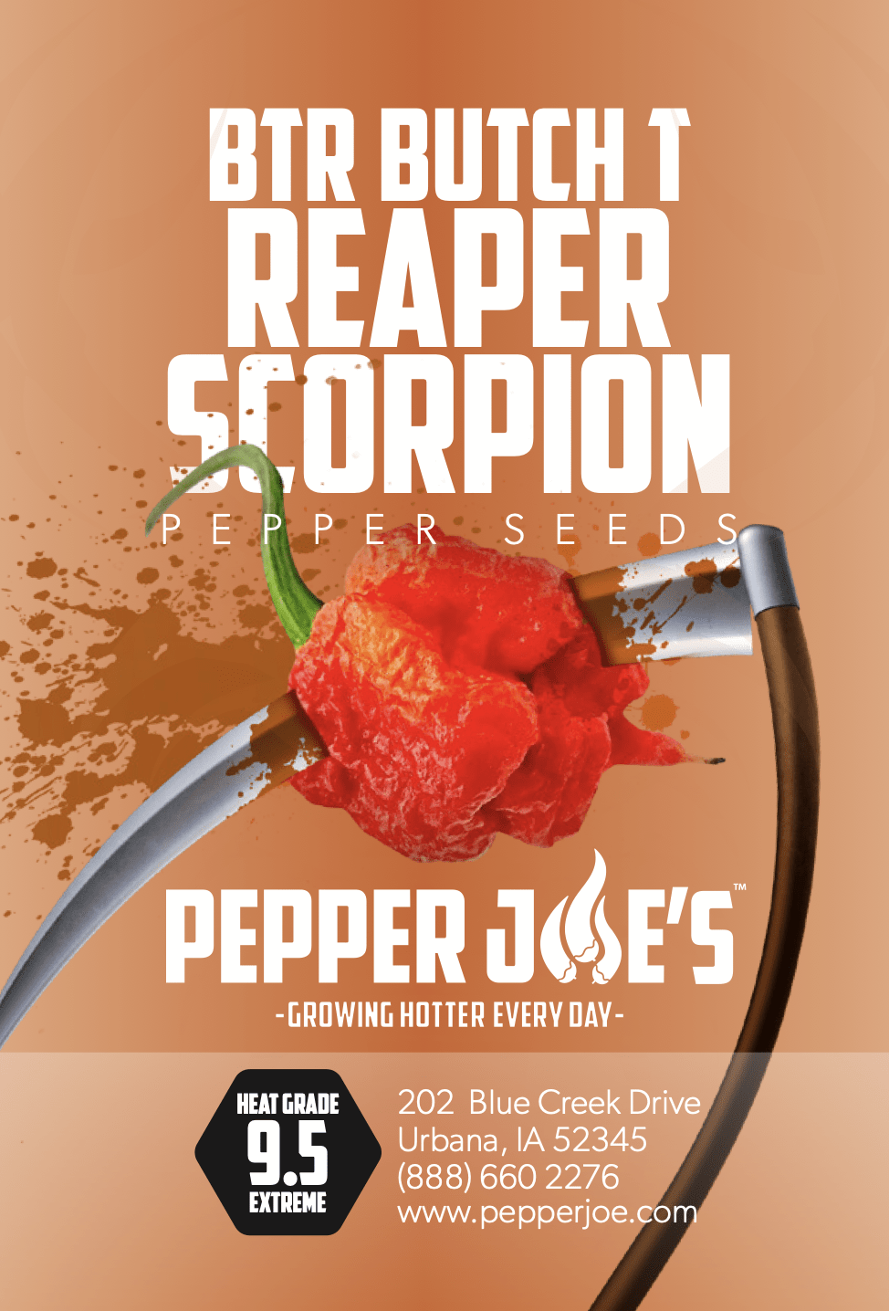 BTR Butch T Reaper Scorpion Pepper Seeds Pepper Joe’s