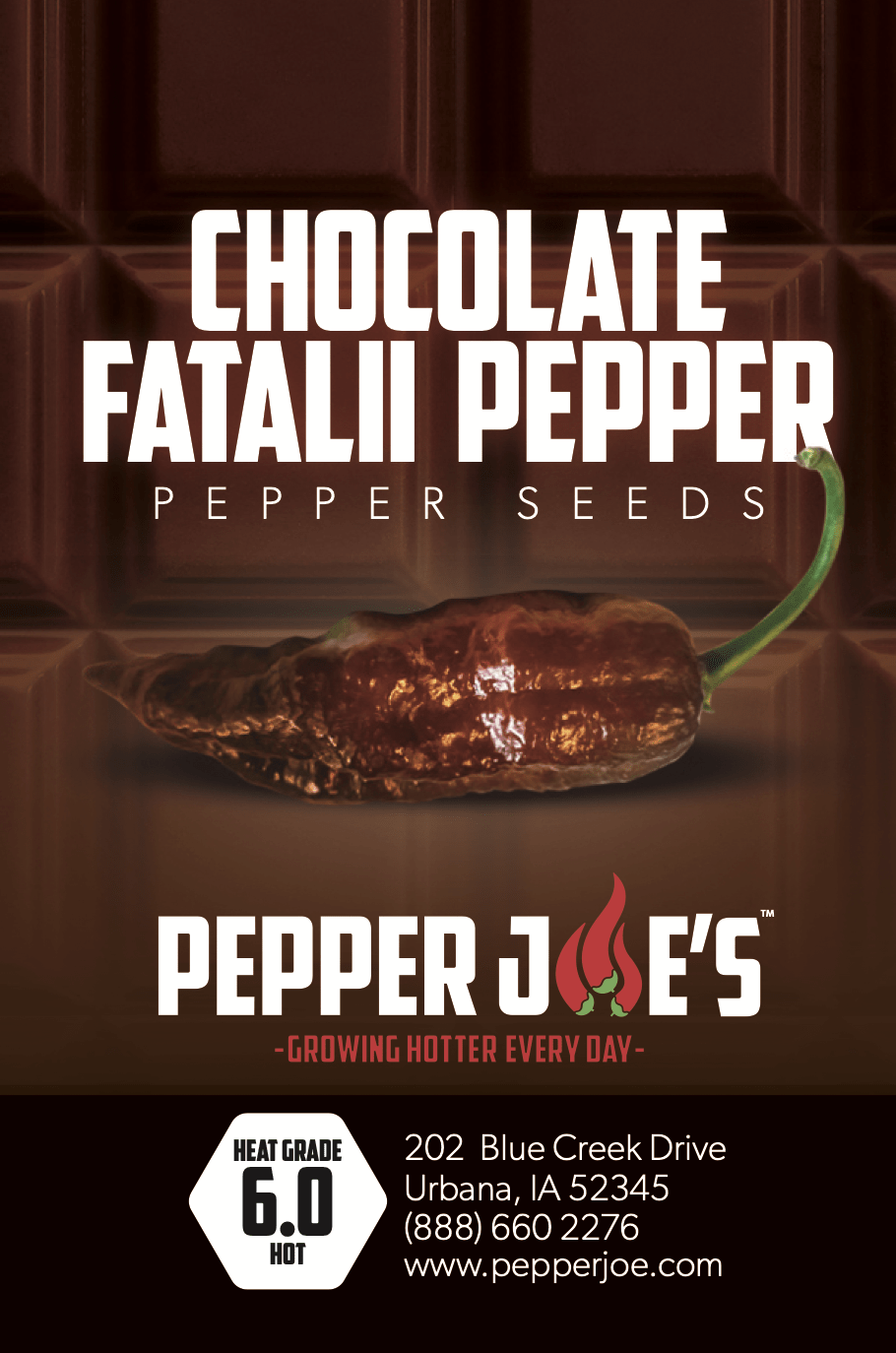 Pepper Joe's Fatali Chocolate pepper - seed label